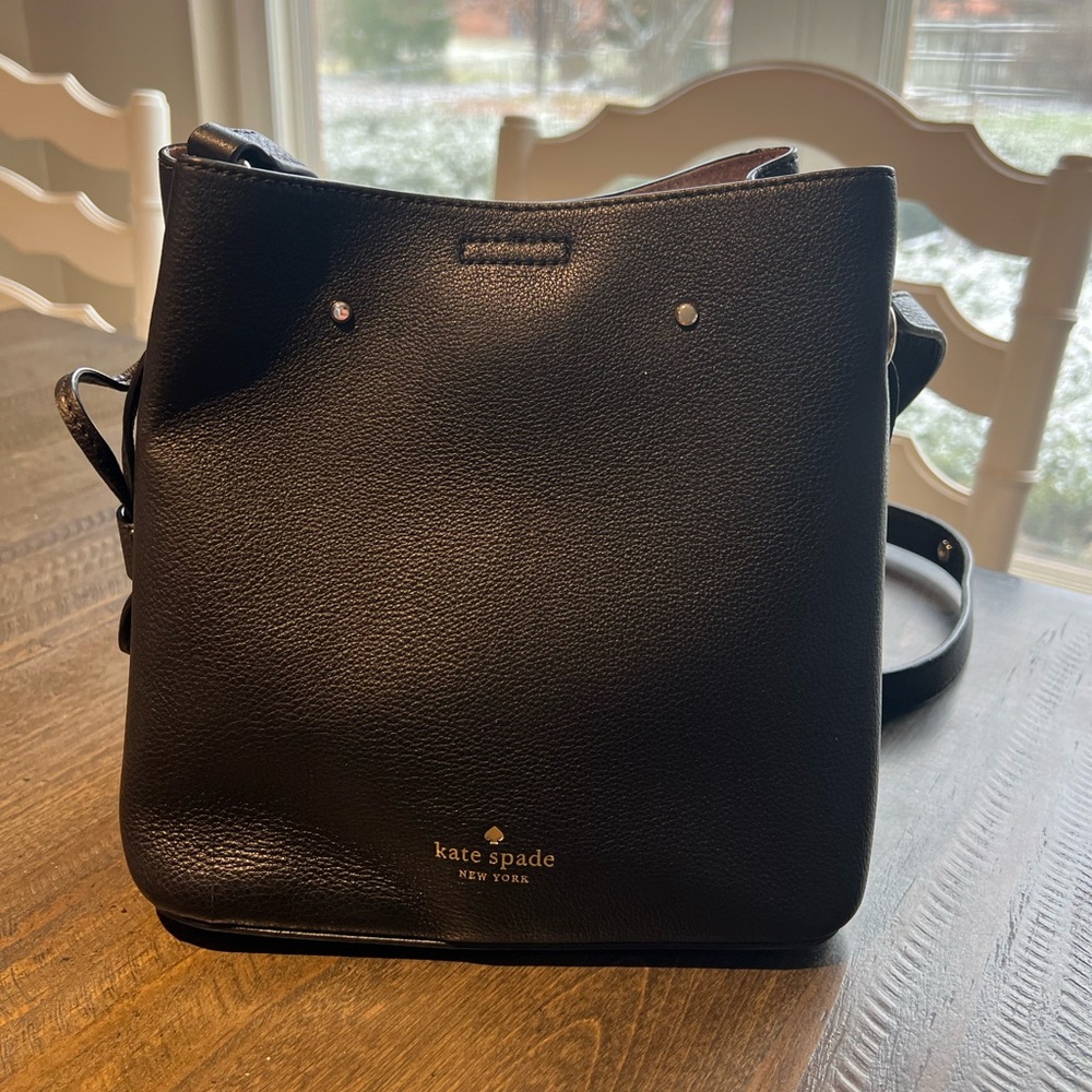 Kate Spade Marti Small Bucket Bag - Black Pebbled Leather - New without Tags - Picture 5 of 6